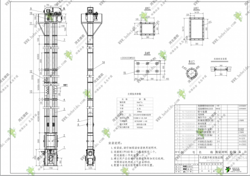 河北N-TGD315gao效果钢丝胶带斗式提升机